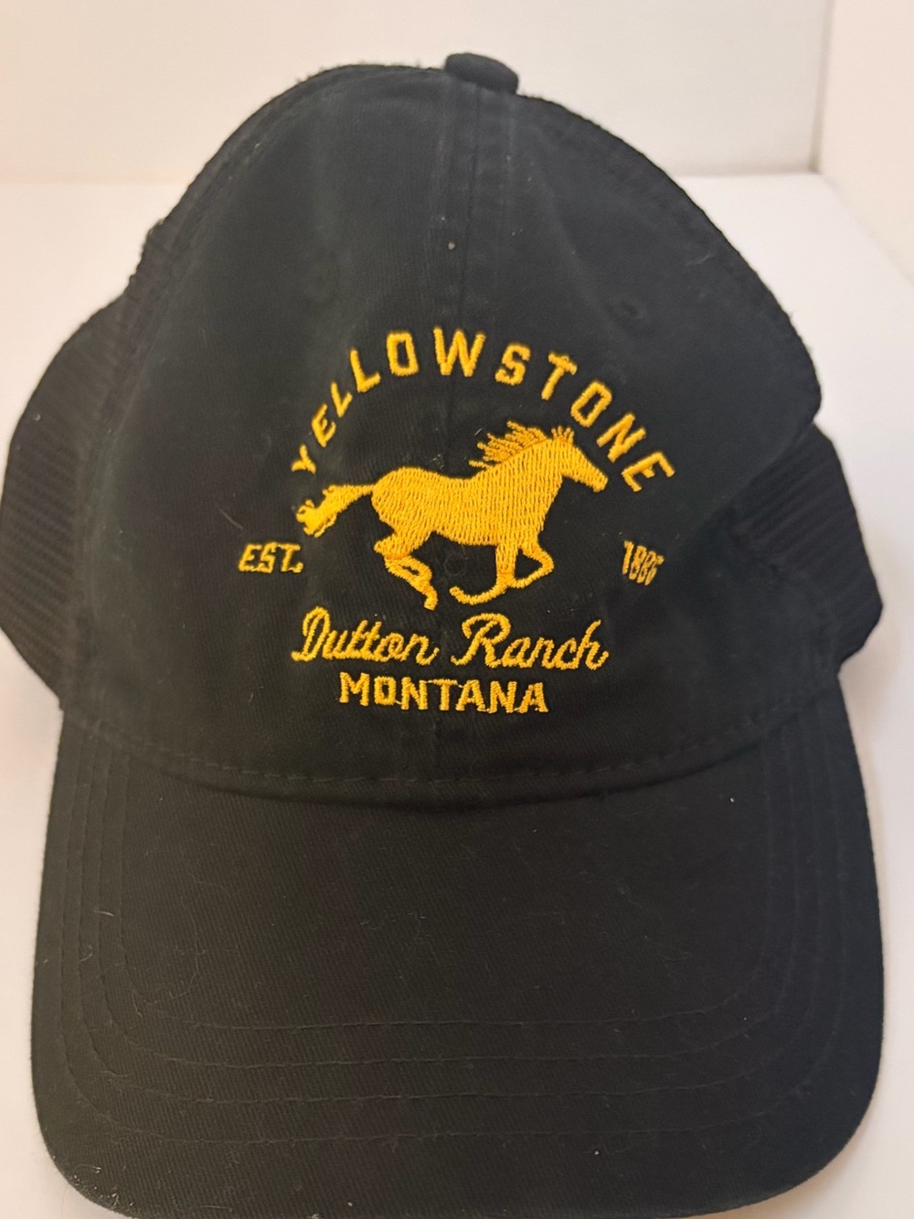 Yellowstone Dutton Ranch Montana Black Baseball Cap